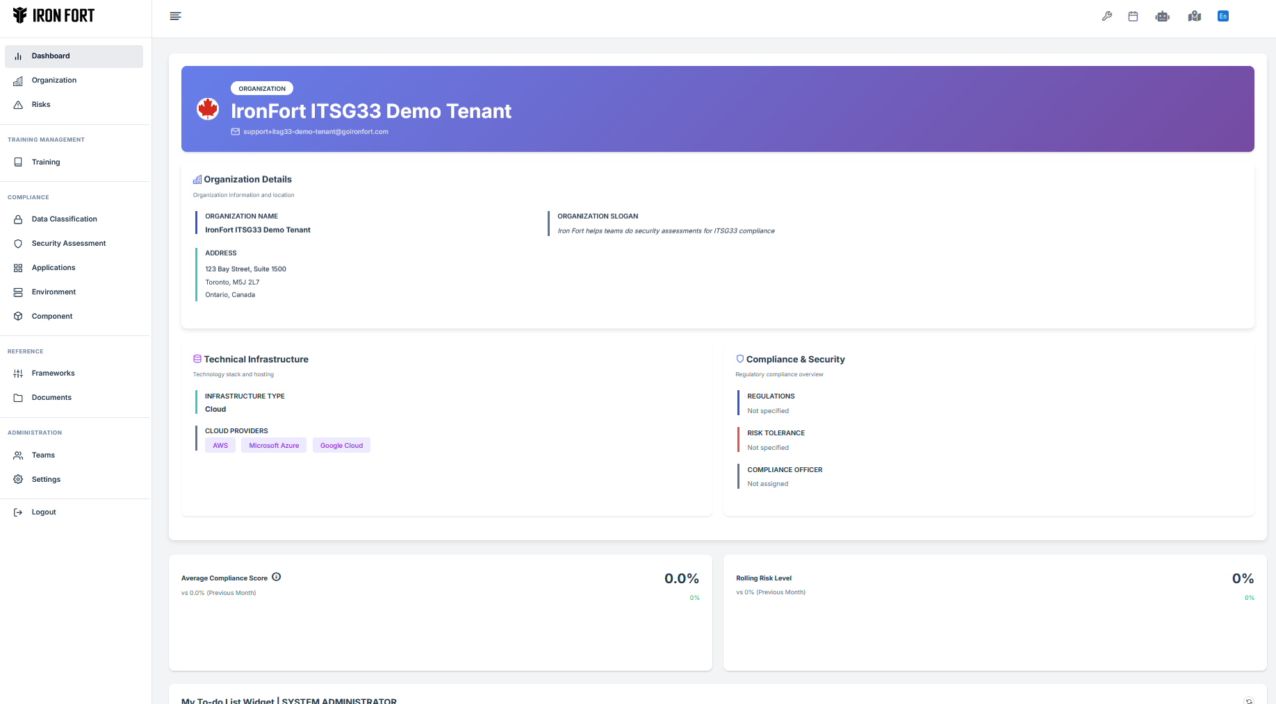 ITSG-33 Compliance Dashboard